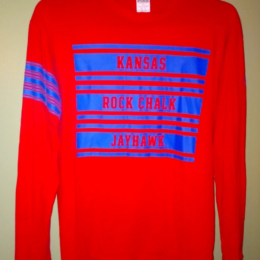 'PINK' brand KU, Jayhawks longsleeve shirt